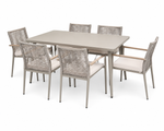 Modern Outdoor Dining Set – Table with 6 Chairs