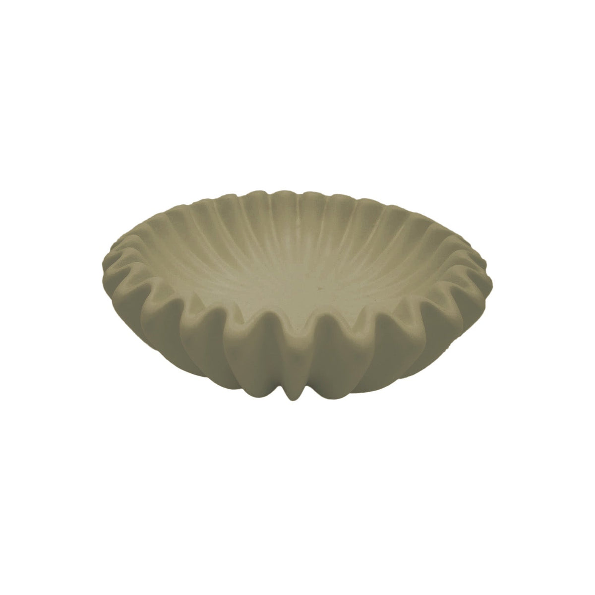 Beije Decorative Ruffle Bowl Resin Centerpiece for Home or Garden