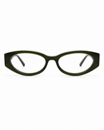Green eyeglasses oval