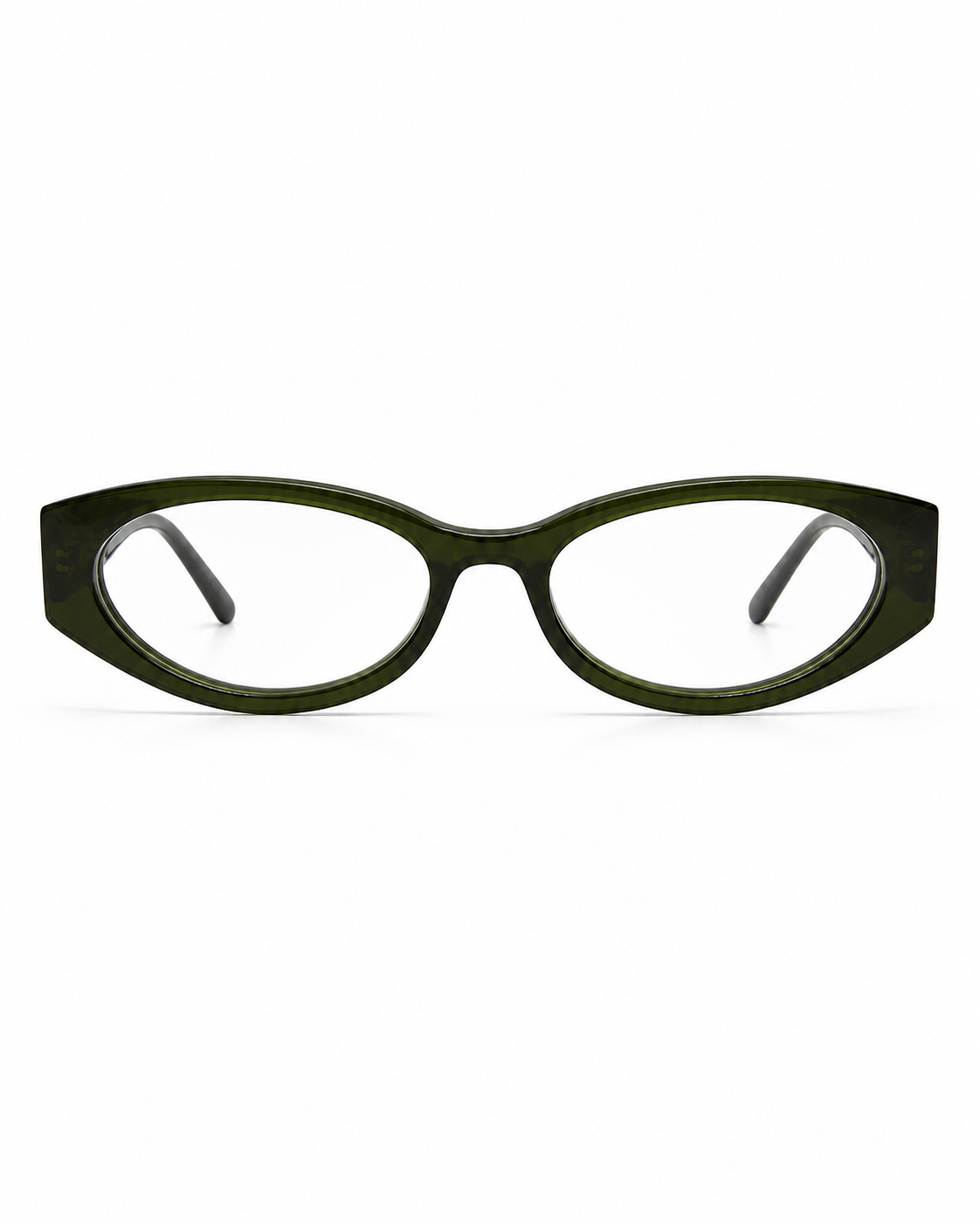 Green eyeglasses oval