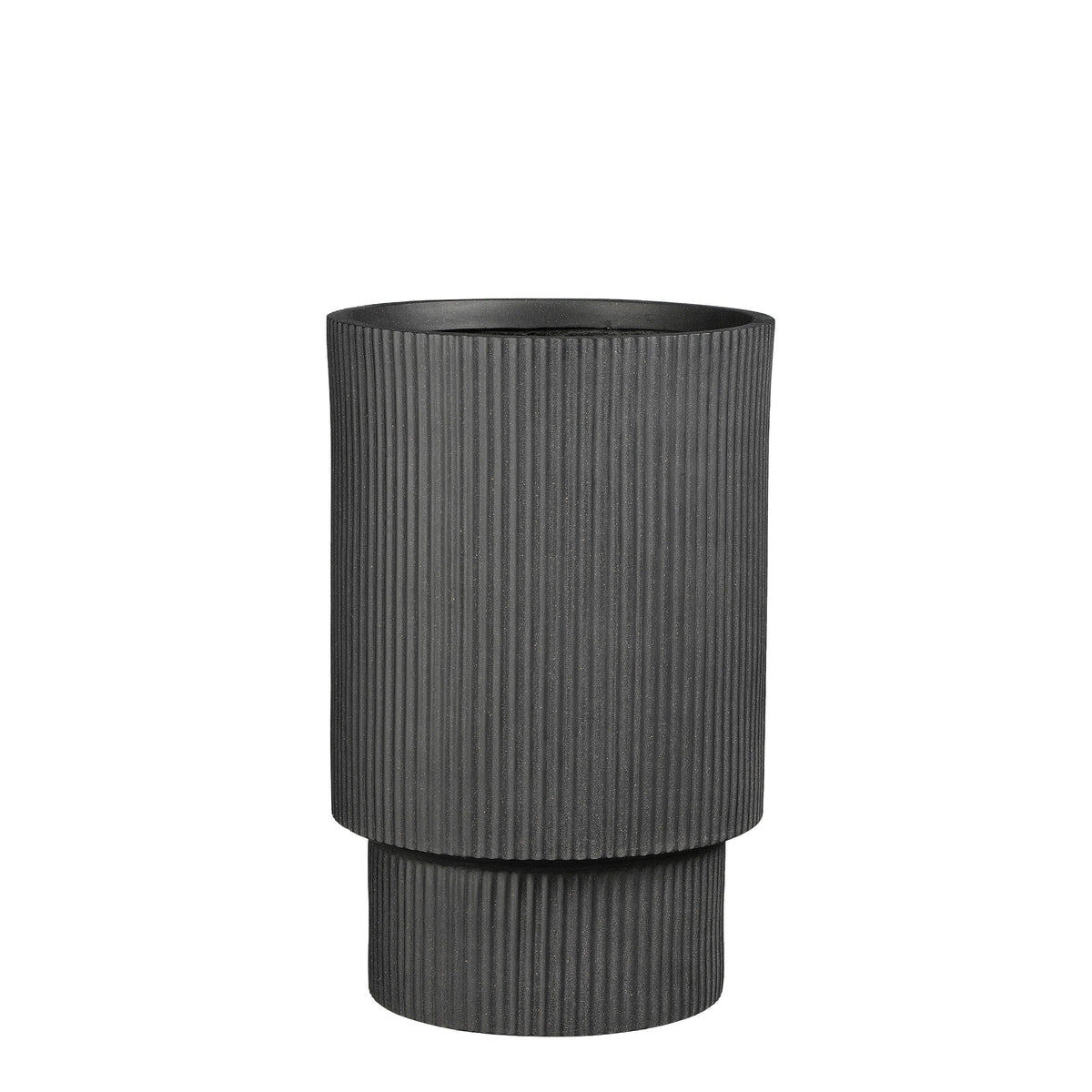Quito Round Fluted Planter with Drainage Holes