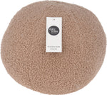Cushion Round Knitted 100% Polyester Ø20 cm - Off-White, Taupe