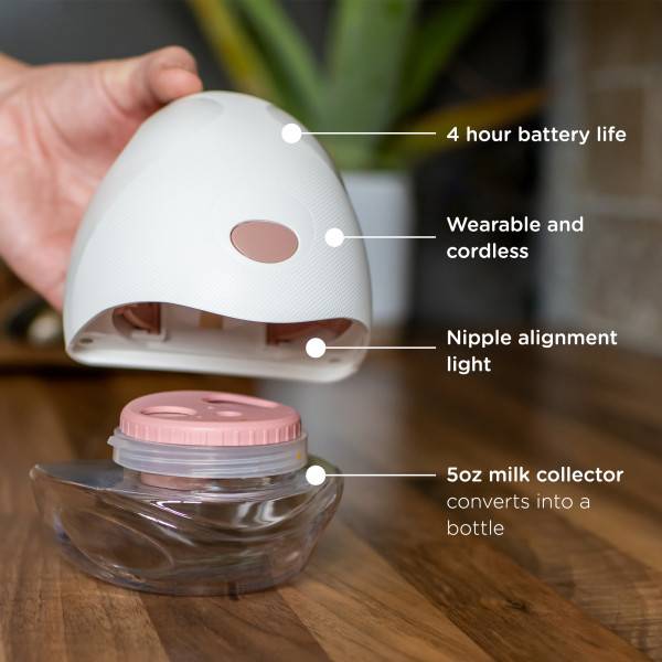 Portable Electric Breast Pump & Milk Collector Bottles