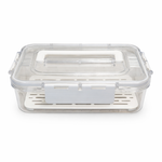 Vegetable and Fruit Storage Container with Strainer 24 x 16.5 x 6 cm