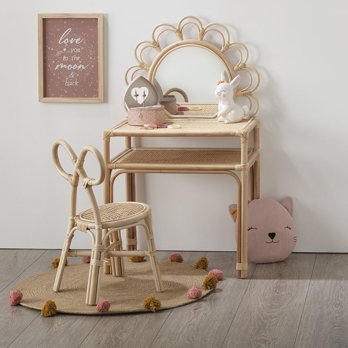 Rattan Chair for Kids - Bohemian Style, Chic Design