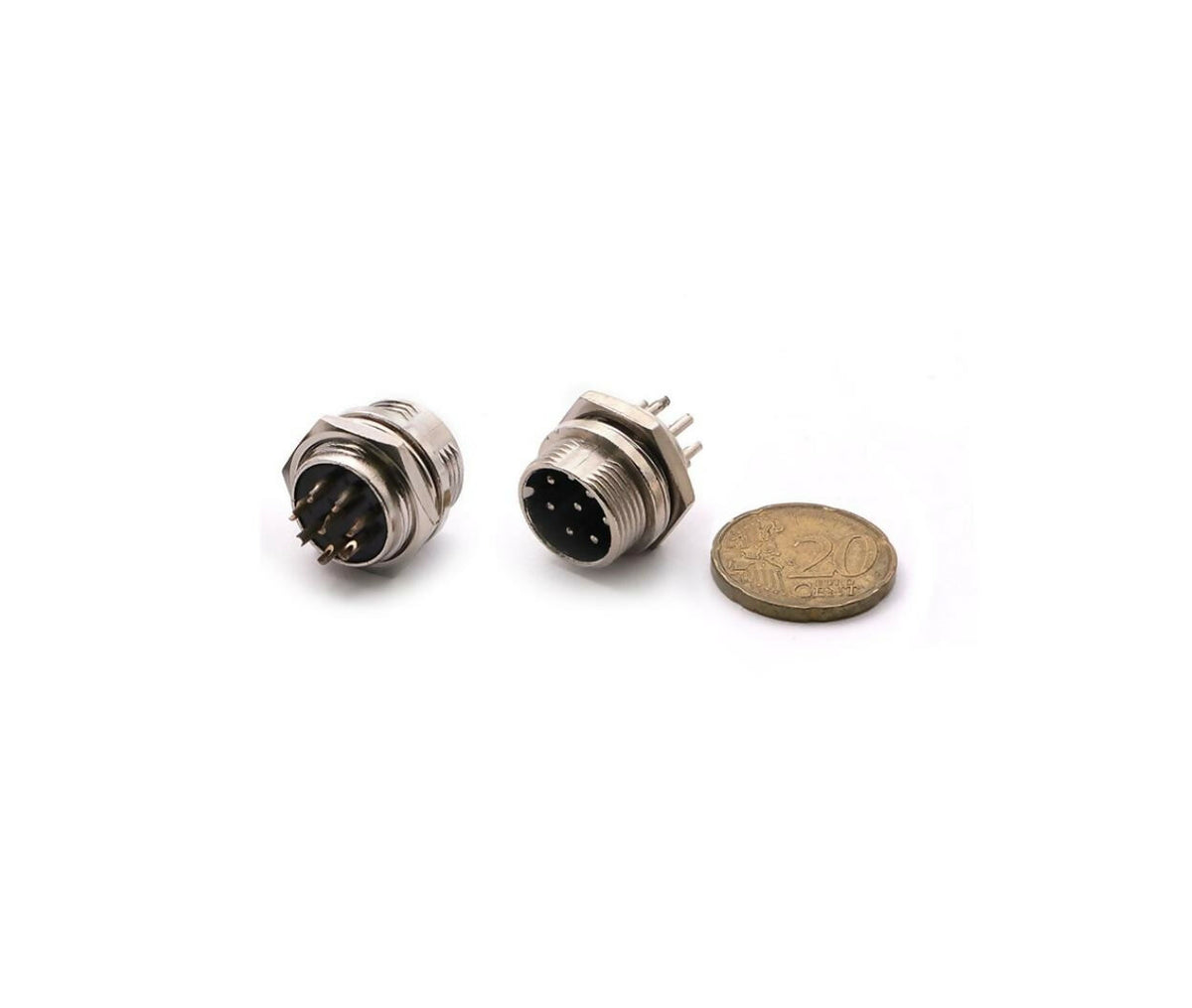 Circular Plug | Aviation Connector 8-Pin Male 16mm | Chassis Mount