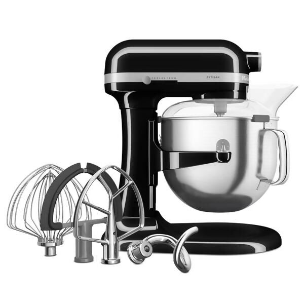 KitchenAid 6.6 L Bowl Lift Stand Mixer With Stainless Steel Heads & Double Flex Edge Beater - Onyx Black