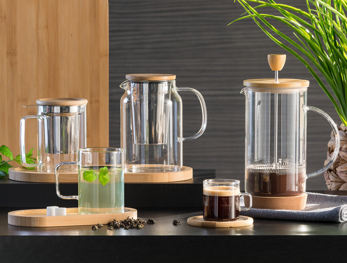 Bamboo Glass Coffee Maker 60cl