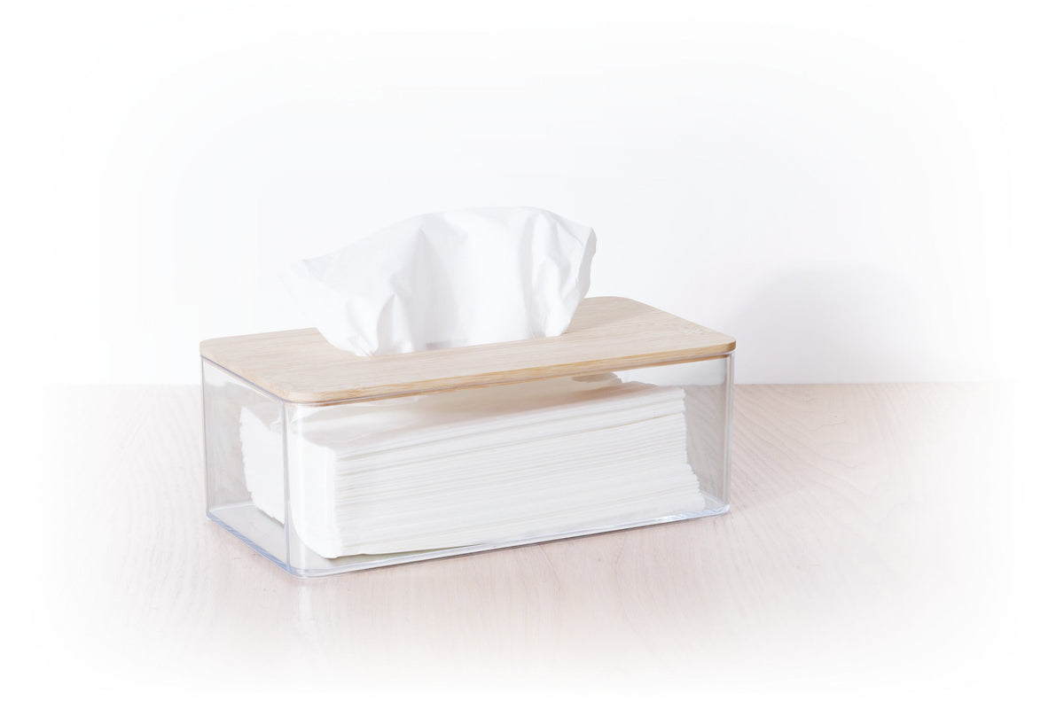 Tissue Box Selena Bamboo, Home Decor, Natural