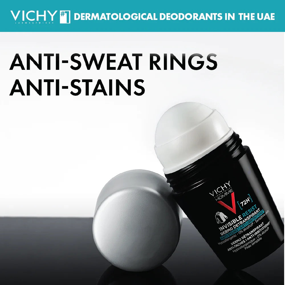 Vichy 72H Invisible Resist Dermo Deodorant for Men - 50ml