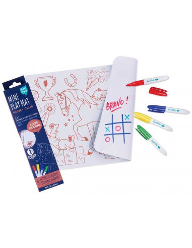 Superpetit Pony Club Coloring Placemat & 5 Markers
