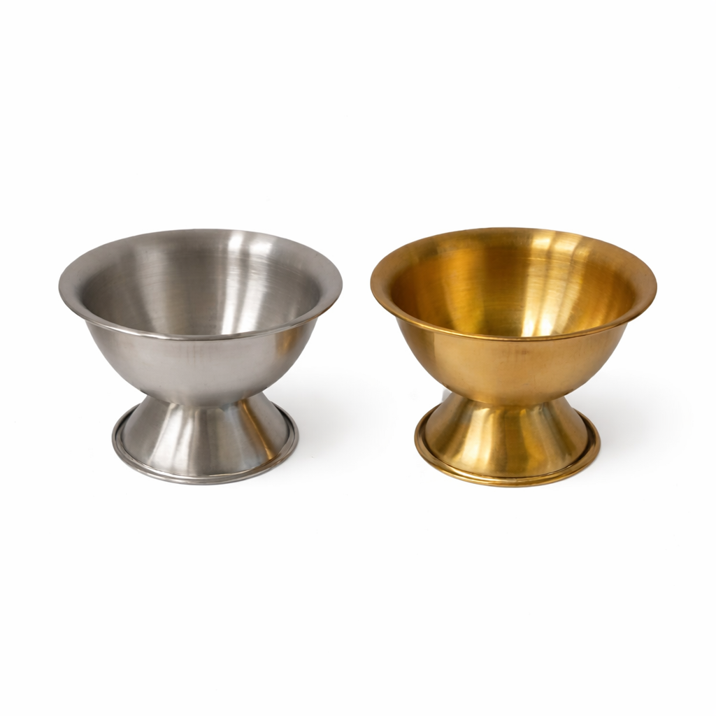 Stainless Steel Ice Cream Bowl 12.5 cm Silver
