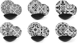 FLORENCE Dinner Set 18pc — Porcelain & Ceramic, 6-Person, Black & White