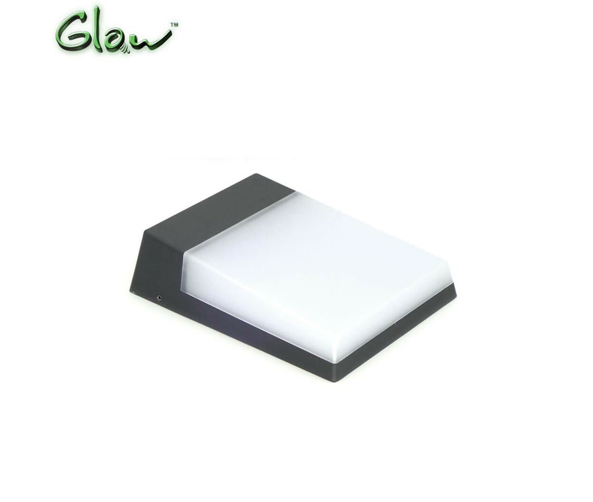 LED Light Wall Direct | Rectangle | 220V AC 12W | Warm White | Gray Frame | Bottom Edge | Glow