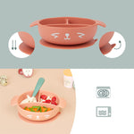 Silicone Bowl & Spoon Weaning 2pc-Set - Peach