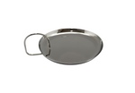 Stainless Steel Round Serving Tray Curved Handle 38x31x12 cm