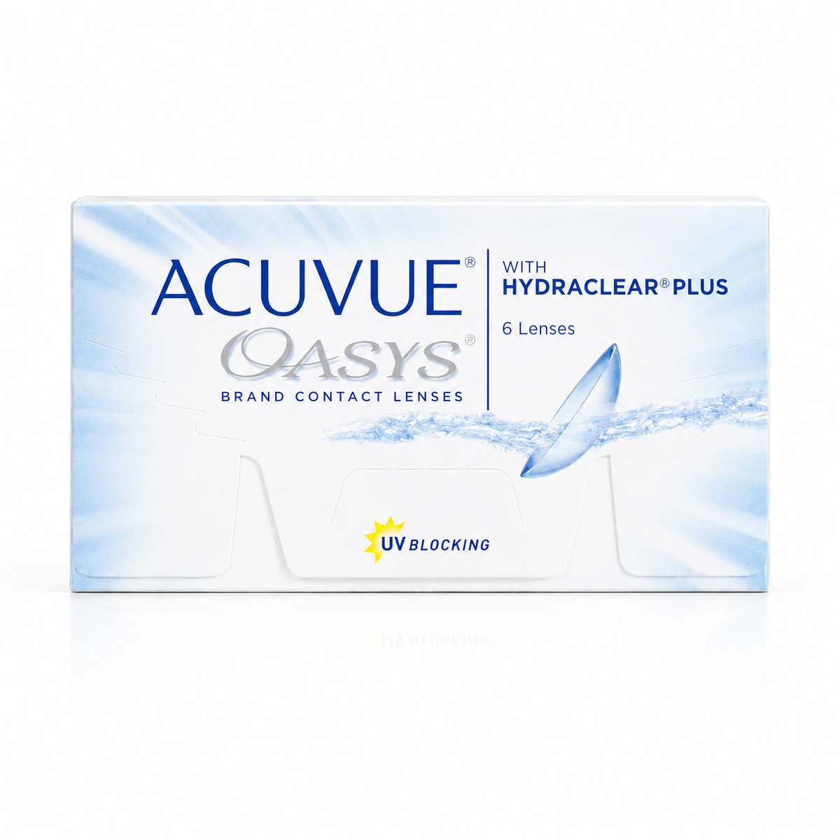 acuvue oaasys monthly contact lenses box with uv blocking - 6 pairs 