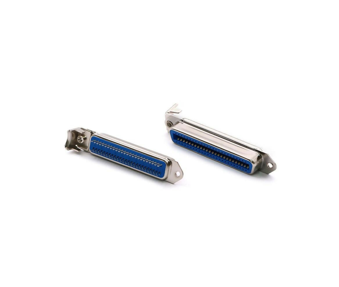 Connector | Centronix 50-Pin Female | Cable Mount | Shell Metal | Right Angle