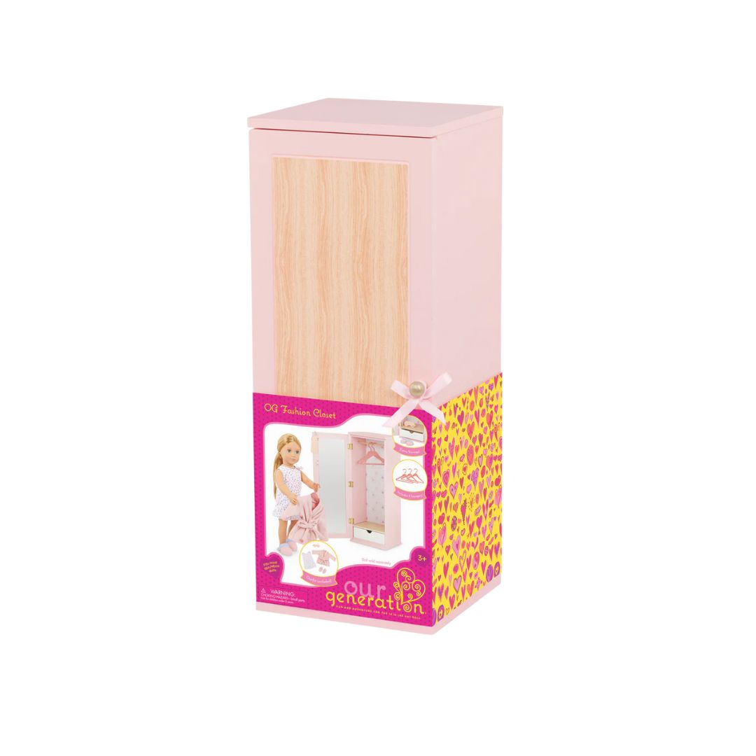 Our Generation Fashion Closet - Wooden Wardrobe Set