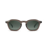 gray sunglasses on a white background