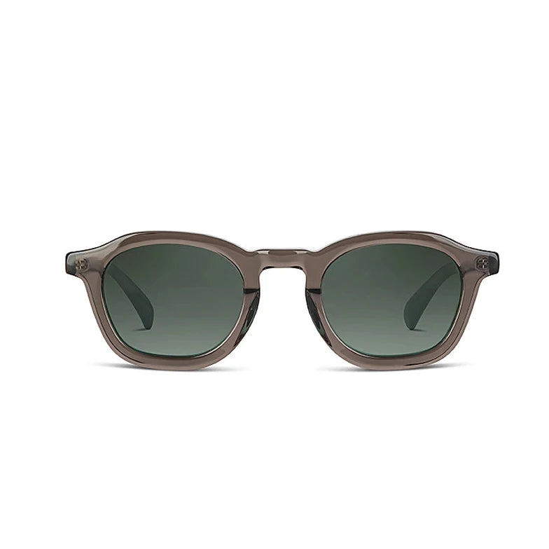gray sunglasses on a white background