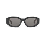 Ross & brown Black sunglasses with dark lenses on a white background