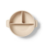 Silicone Suction Plate With Lid -Beige