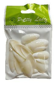 FRENCH MILKY OVAL NAIL TIPS + DOUBLE TAPE