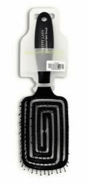 SQUARE FLEXIBLE VENT BLACK HAIR BRUSH