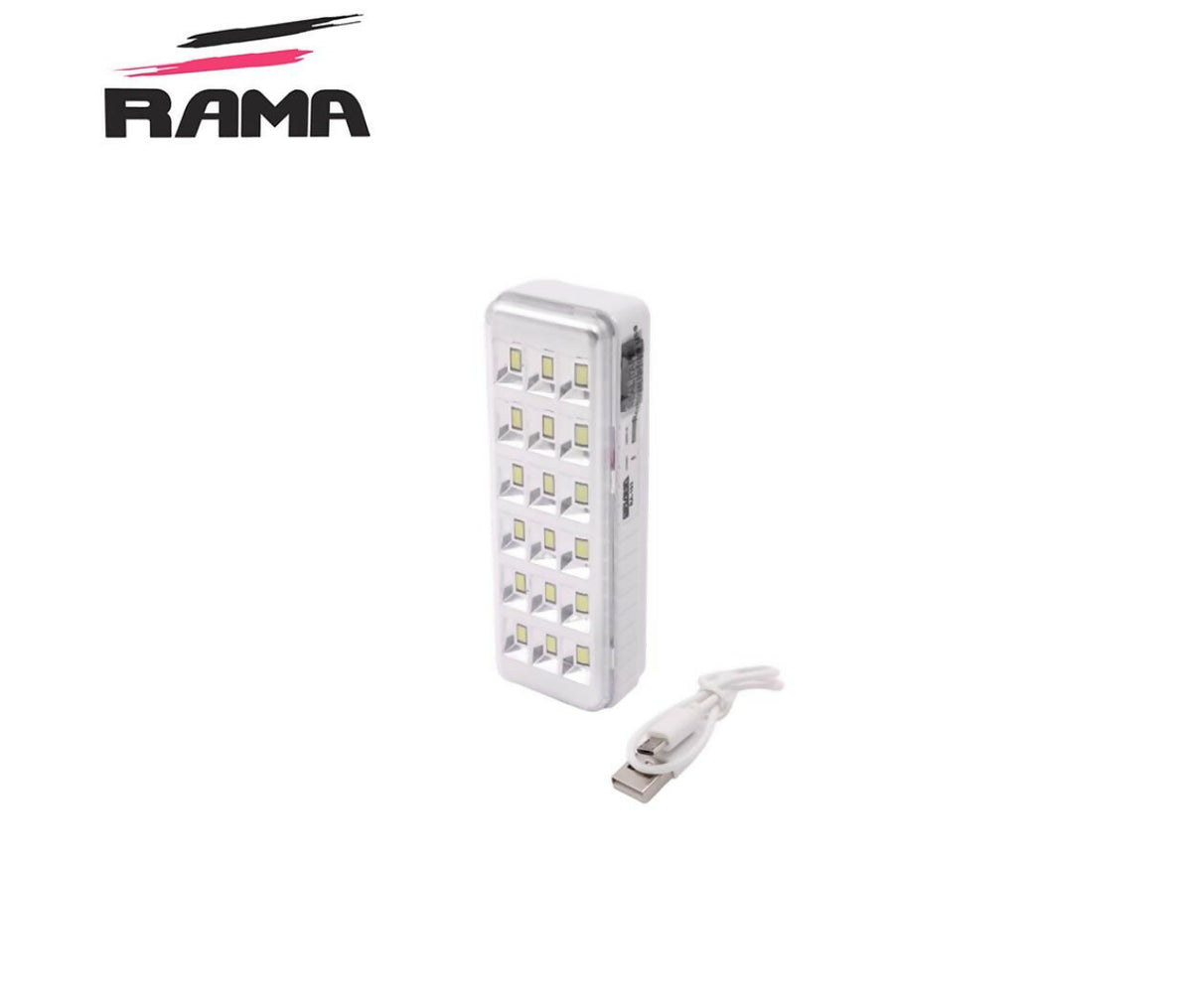 Emergency Light | White | USB/Solar Rechargeable | 5W | Rama