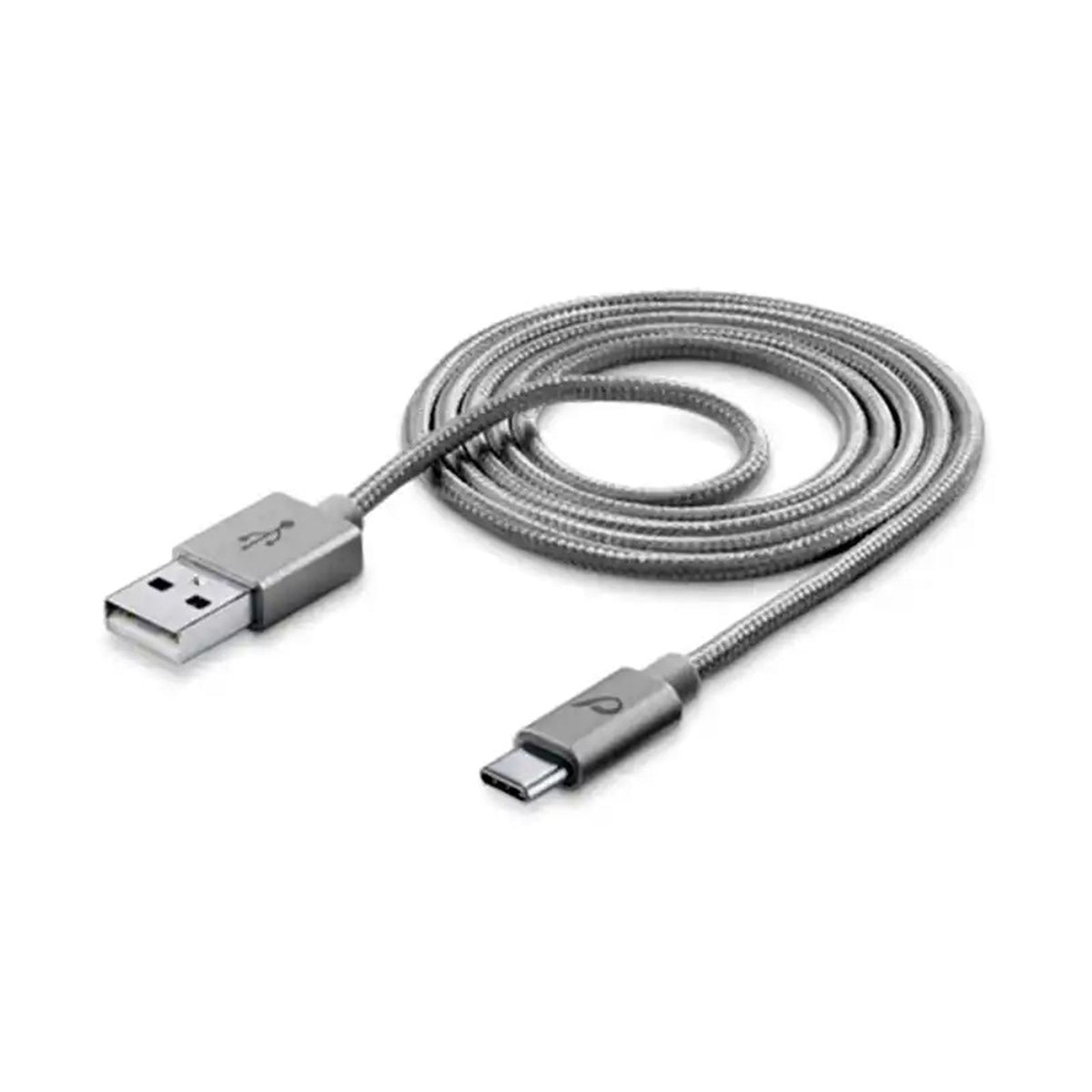 Cellularline Tear Proof Data Cable Usb - TYPE-C 1M Silver
