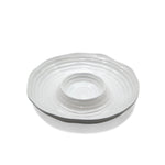 Round Chip & Dip Plate Porcelain 36x36x6.5 cm Ripple Texture