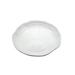 Large Porcelain Serving Bowl Ø36.5 cm Ripple Texture Organic Shape