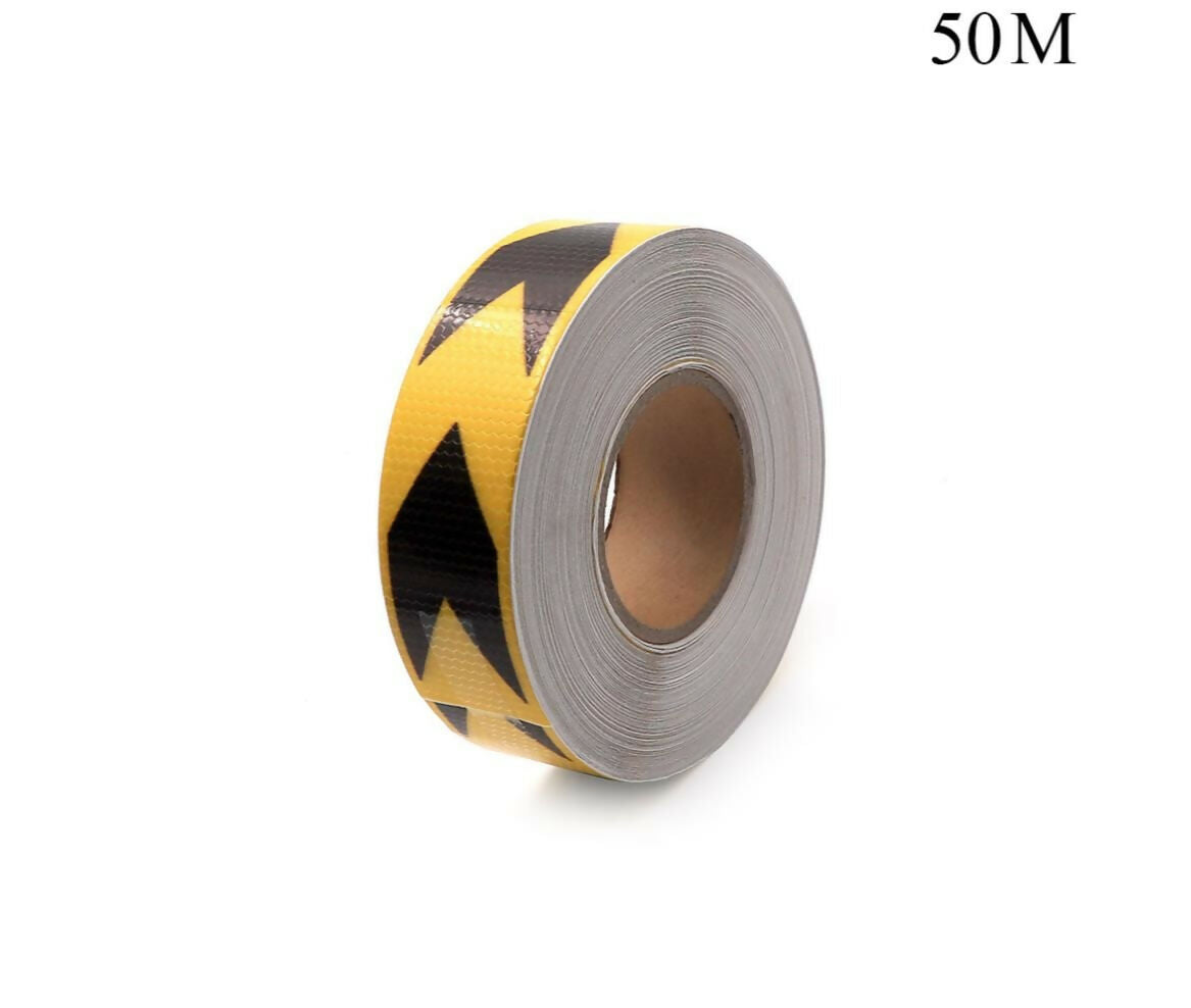 Tape Reflective | 50mmx25M | Waterproof | Yellow-Black Arrow