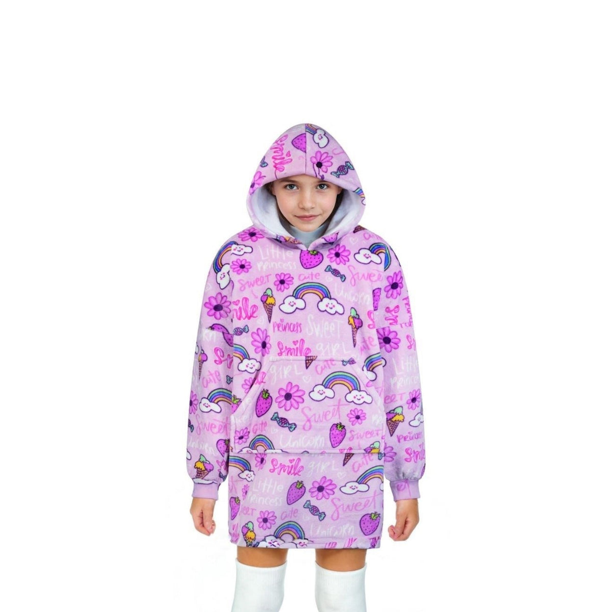 Noxxiez Sweet Print Cuddly Hoodie - S