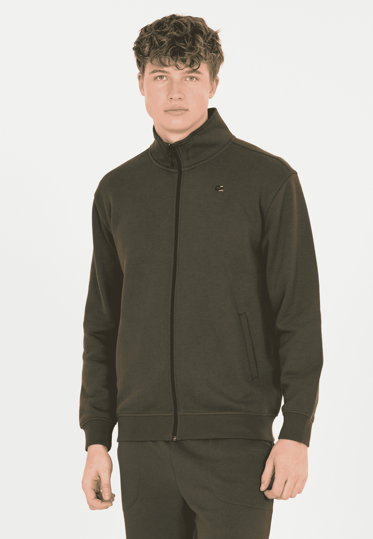 CRUZ PITT M ZIP MELANGE SWEATSHIRT
