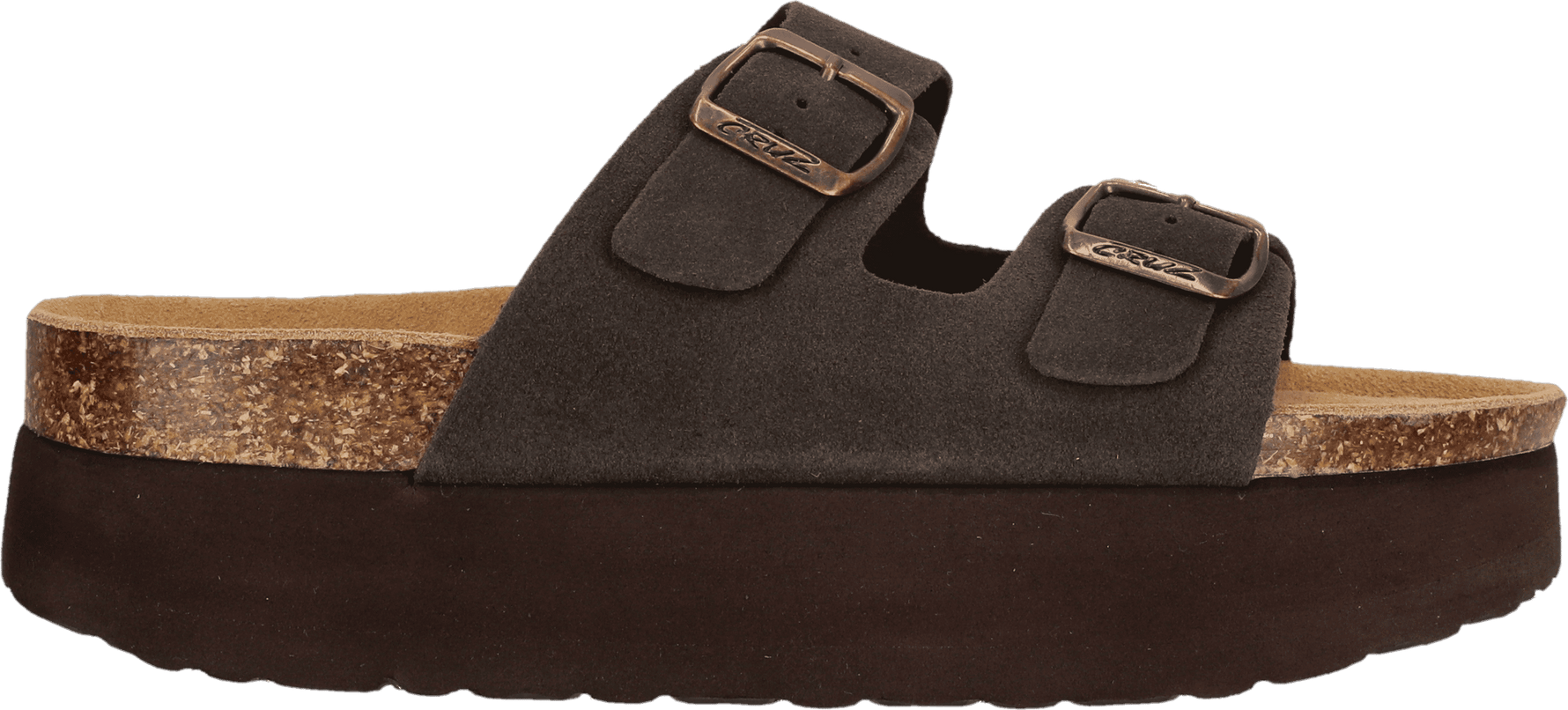 CRUZ Gaze W Leather Chunky Cork Sandal