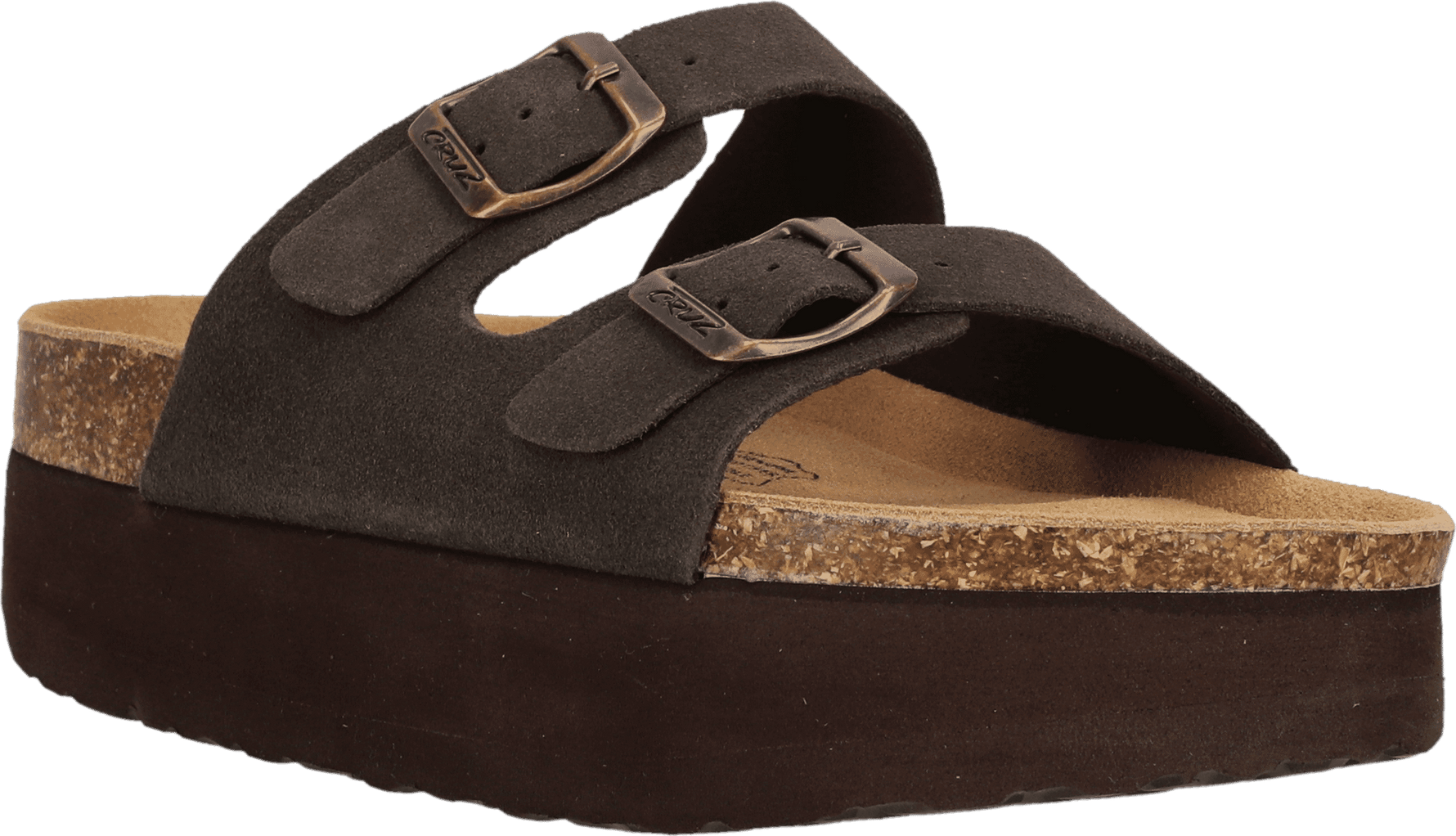 CRUZ Gaze W Leather Chunky Cork Sandal