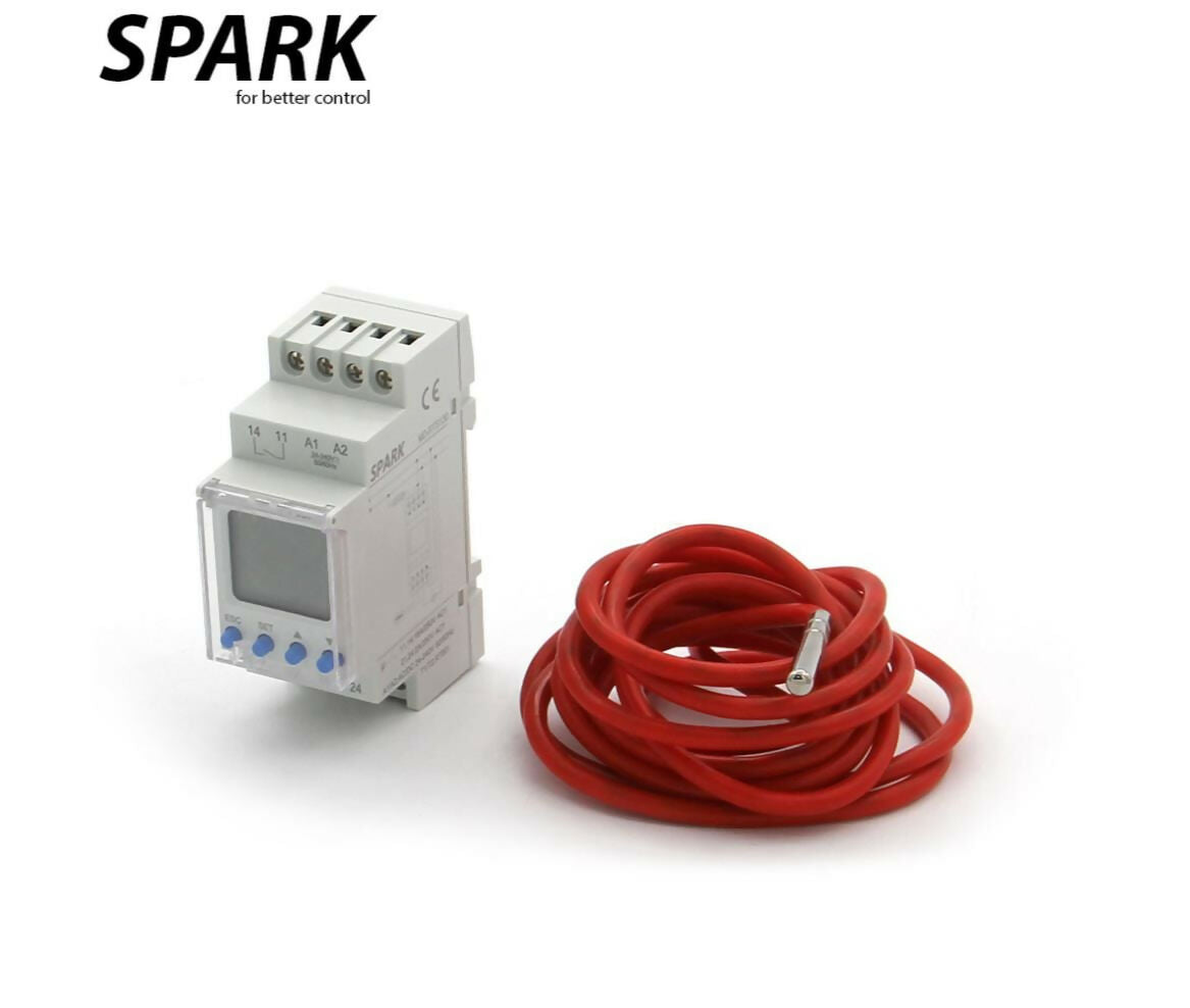 Thermometer Controller | Rail Mount | 130°C | Spark
