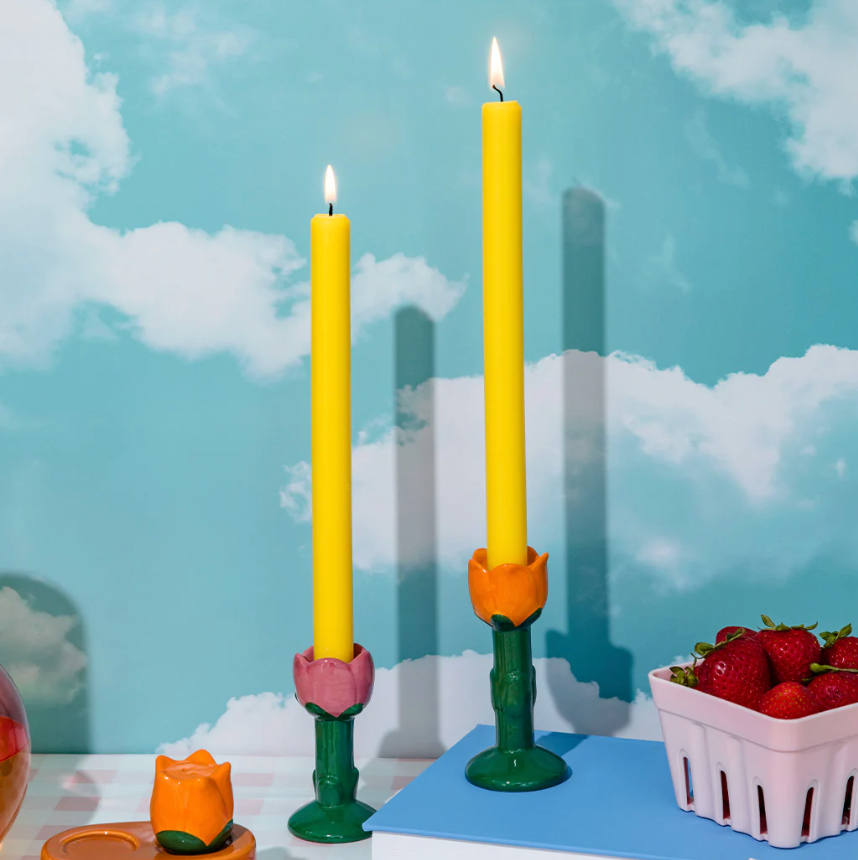 Candle Holders Set - Flowers
