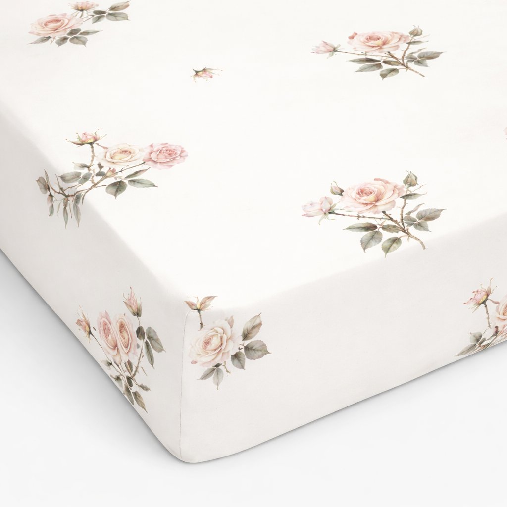 Koell: Cotton Sheet from the "Tea Roses" Collection