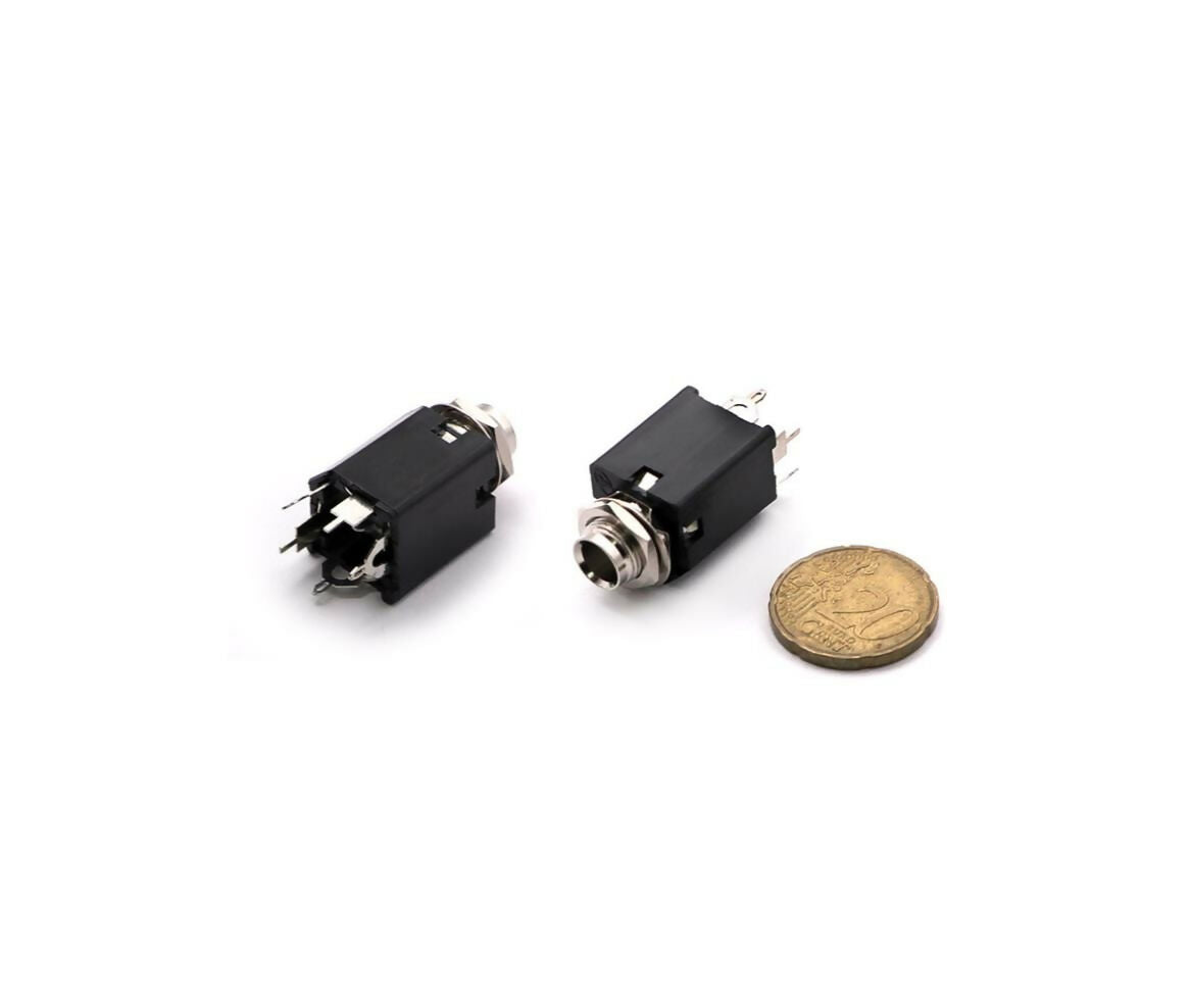 Audio Socket | Jack Stereo Female 6.3mm | 5-Pin | Chassis & PCB