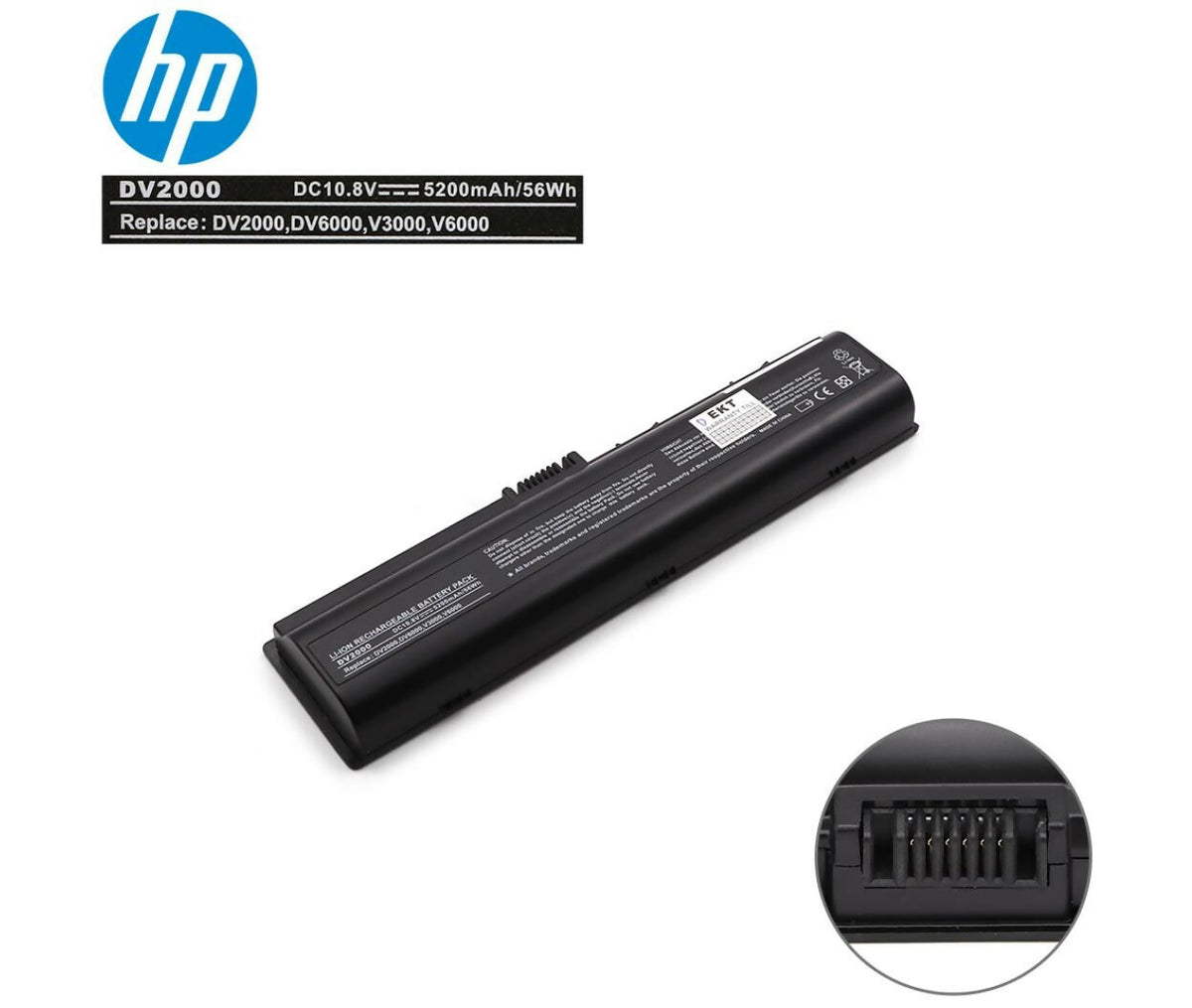 Laptop Battery | 10.8V 4.4Ah | Compatible With HP & COMPAQ HPV3000 & DV2000