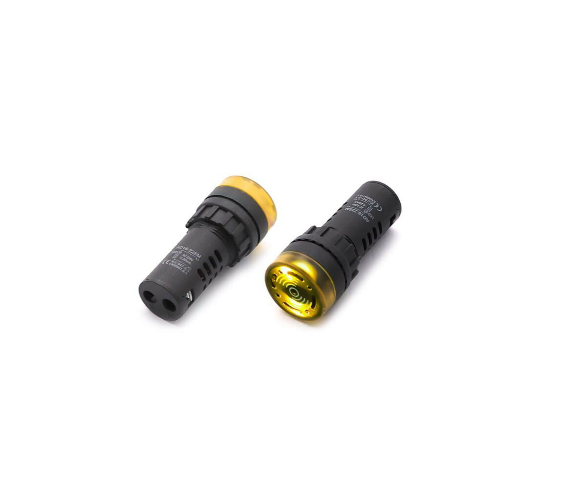 LED Indicator | 220V | 22mm | Yellow | Buzzer