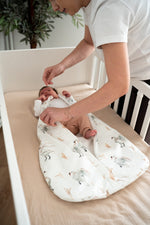 Koell: Baby Sleeping Bag for Crib - "Swans"