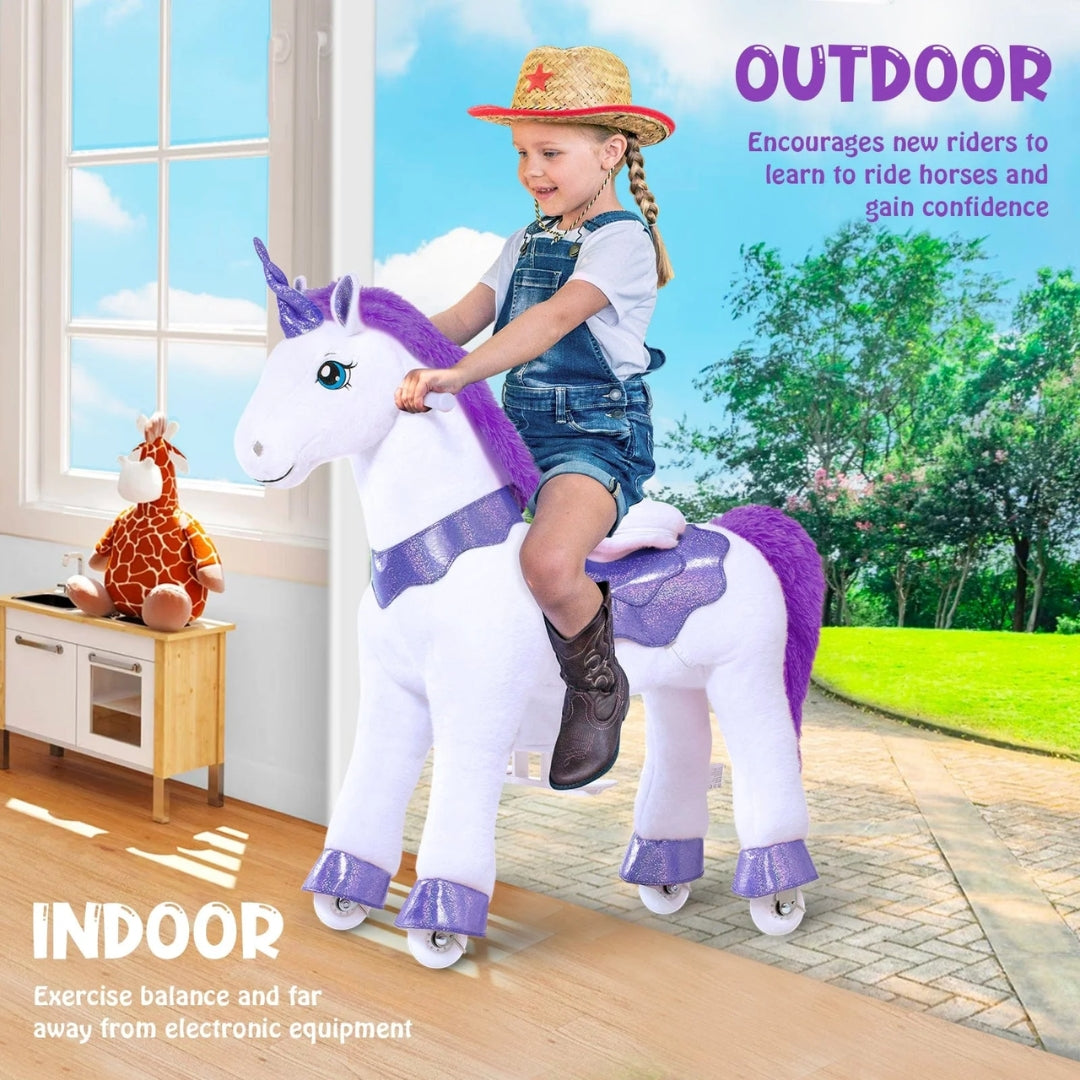 Ponycycle Riding Purple Horse - 4-8 Years