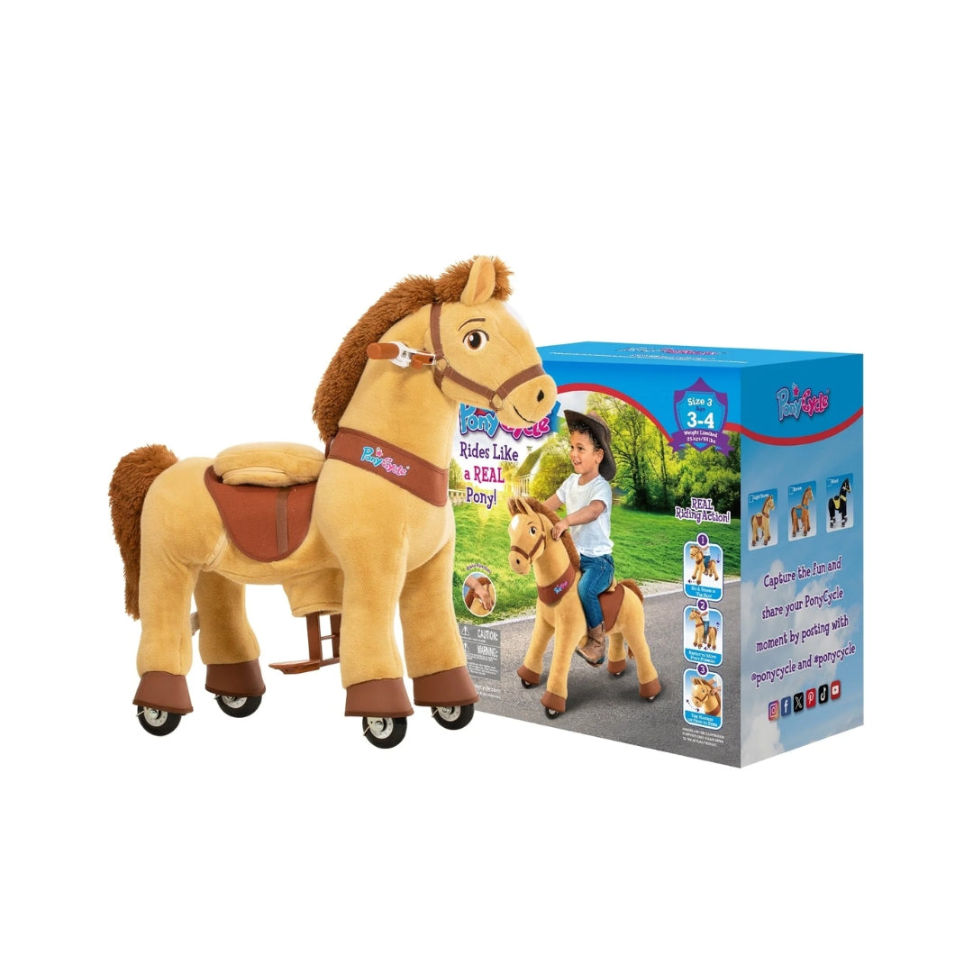 Ponycycle Riding Brown Horse - 3-4 Years