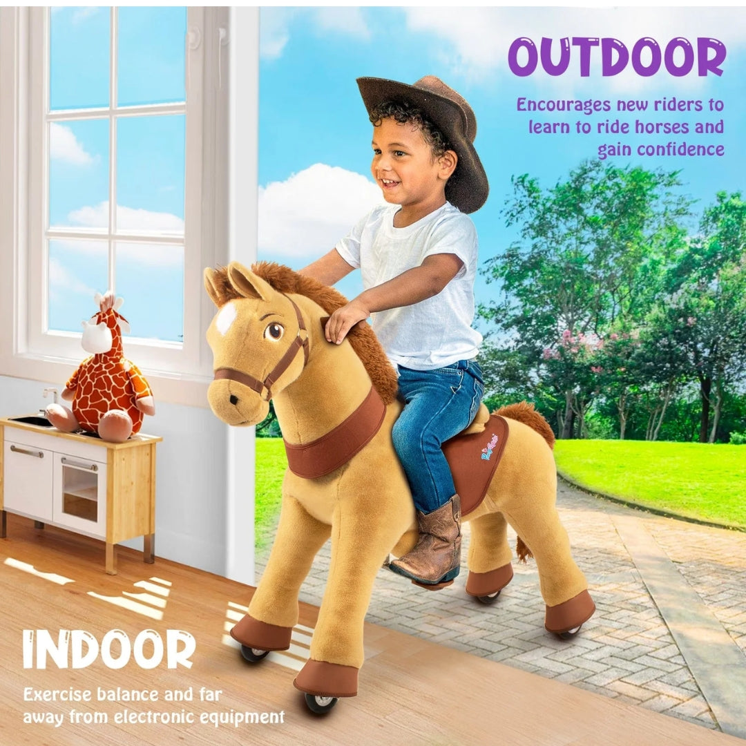 Ponycycle Riding Brown Horse - 3-4 Years