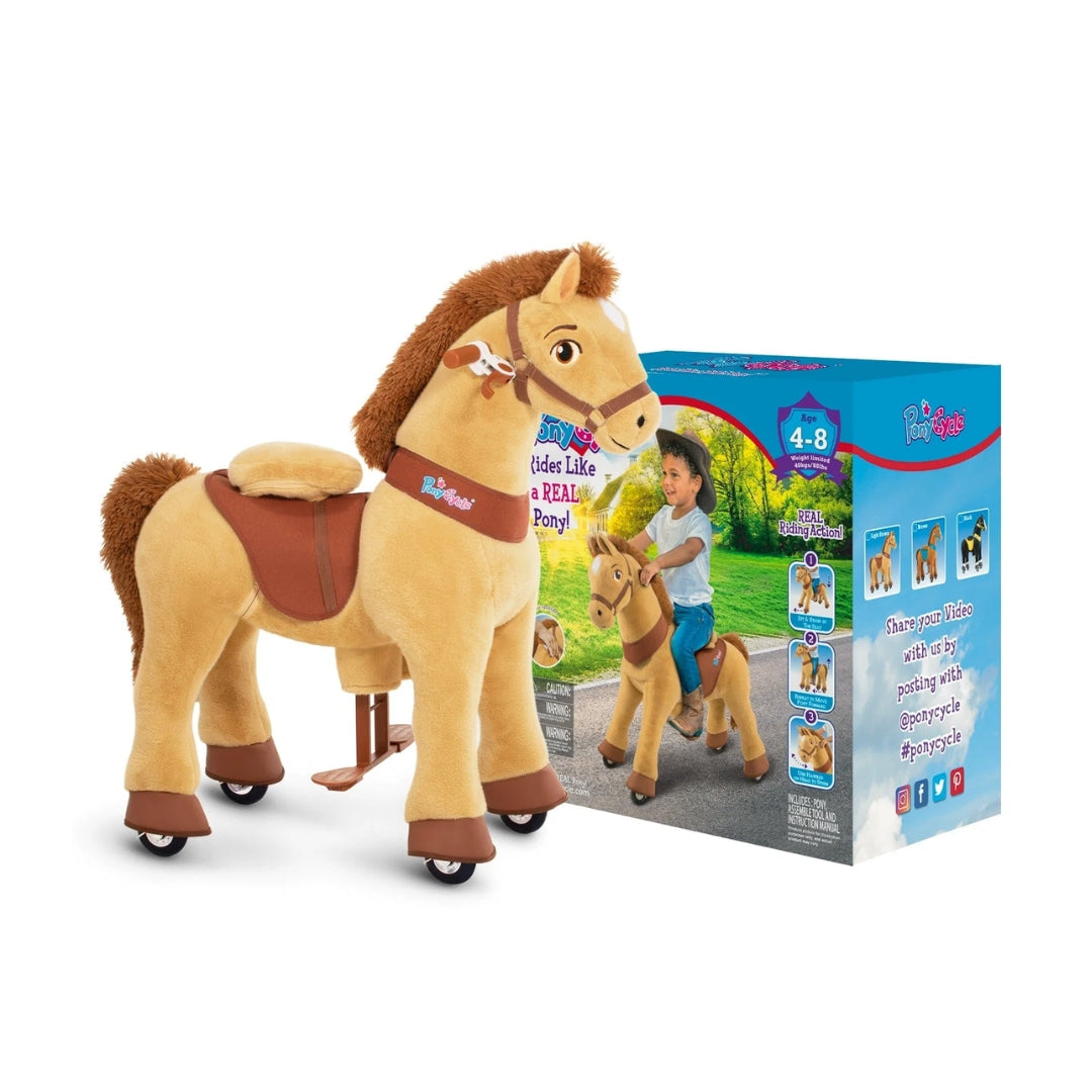 Ponycycle Riding Brown Horse - 4-8 Years