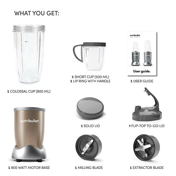 NutriBullet 900 Series 10-pc - Champagne